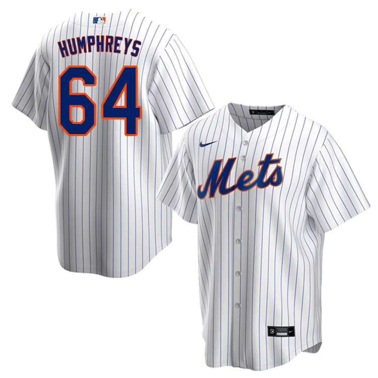 Nike Men #64 Jordan Humphreys New York Mets Baseball Jerseys Sale-White
